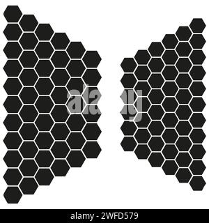Motif d'icône en nid d'abeille dans le style de bande dessinée. Illustration vectorielle. SPE 10. Illustration de Vecteur