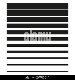 lignes noires de différentes épaisseurs. motif sans couture linéaire. Illustration vectorielle. Image de stock. SPE 10. Illustration de Vecteur