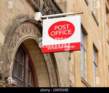 Enseigne postale, Oxford, Royaume-Uni Banque D'Images