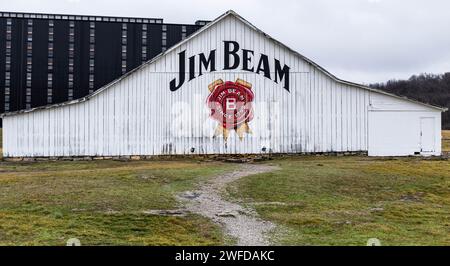 Bâtiments du complexe James Beam Distillery à Clermont, Kentucky, États-Unis Banque D'Images