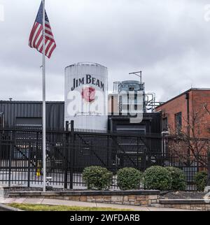 Bâtiments du complexe James Beam Distillery à Clermont, Kentucky, États-Unis Banque D'Images