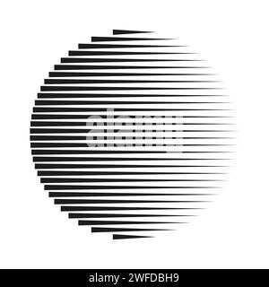 cercle de motif de rayures, cercle de motif de lignes, cercle abstrait. Illustration vectorielle. SPE 10. Illustration de Vecteur
