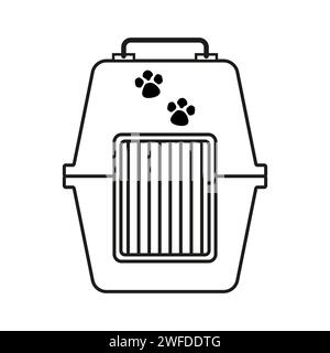 Icône cage PET. Panier pour animaux de compagnie. Illustration vectorielle. image de stock. SPE 10. Illustration de Vecteur