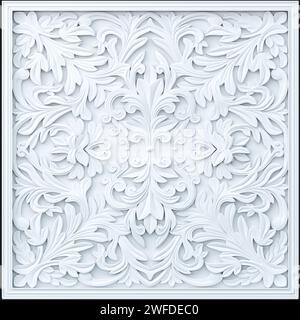 Ornement baroque en pierre de vignette de fond Banque D'Images