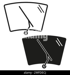 Icône d'essuie-glace de voiture. Illustration vectorielle. image de stock. SPE 10. Illustration de Vecteur