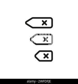 Icône Retour arrière. Supprimer le symbole de clé. Illustration vectorielle. SPE 10. Image de stock. Illustration de Vecteur