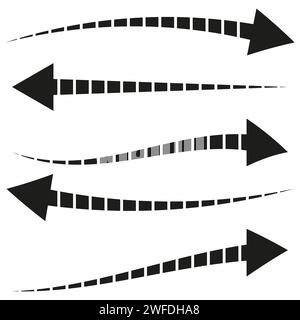 Jeu de 5 flèches différentes. Illustration vectorielle. SPE 10. Image de stock. Illustration de Vecteur