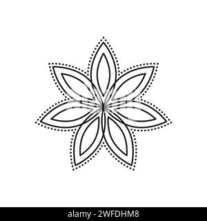 Icône de fleur. Motif été. Illustration vectorielle. image de stock. SPE 10. Illustration de Vecteur