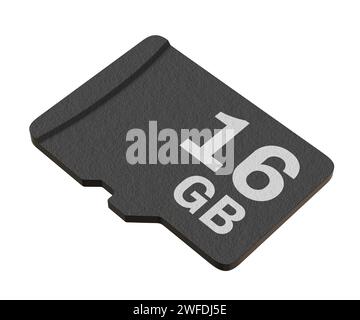 Carte mémoire d'une capacité de 16 Go, disque de stockage Flash MicroSD Banque D'Images