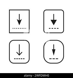 Symbole d'installation. Icône de téléchargement. Bouton Télécharger. Illustration vectorielle. SPE 10. Image de stock. Illustration de Vecteur