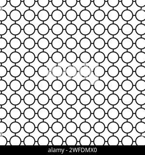 Motif cellulaire avec cercles connectés. Grille réticulée, maille de cercles. Illustration vectorielle. SPE 10. Image de stock. Illustration de Vecteur
