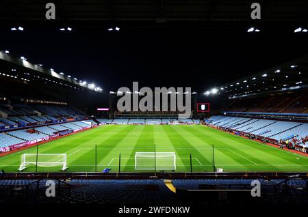 Birmingham, Royaume-Uni. 30 janvier 2024. Vue générale à l'intérieur du stade avant le match de Premier League à Villa Park, Birmingham. Le crédit photo devrait se lire : Cameron Smith/Sportimage crédit : Sportimage Ltd/Alamy Live News Banque D'Images