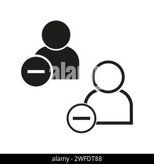 Icône Supprimer l'utilisateur. Illustration vectorielle. SPE 10. Image de stock. Illustration de Vecteur