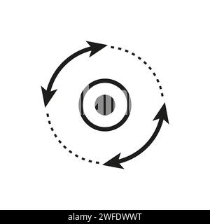 Icône de rotation vers le bas ou vers le haut. Illustration vectorielle. SPE 10. Image de stock. Illustration de Vecteur
