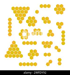 Collection en nid d'abeilles. Illustration vectorielle. SPE 10. image de stock. Illustration de Vecteur