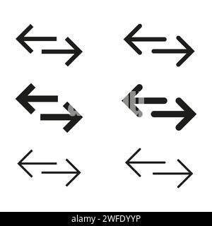 Icône permuter. Deux icônes de flèches définies. Icône Exchange. Icône de flèches inversées. Icône de transfert. Illustration vectorielle. SPE 10. Image de stock. Illustration de Vecteur