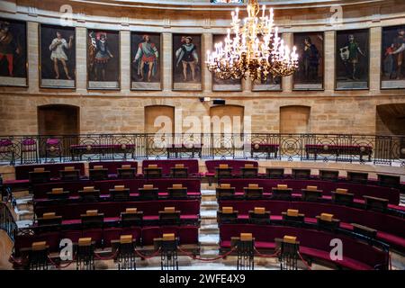 Maison des Assemblées ou Casa de Juntas, Parlement du pays basque, Gernika Lumo, province de Biscaye, Pais Vasco, Euskadi, Espagne Banque D'Images