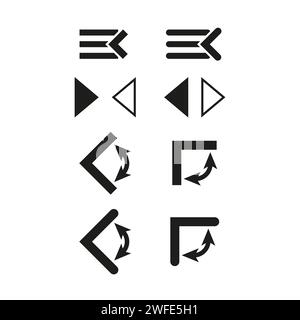 Cartes d'icônes. Jeu d'icônes Solutions créatives. Illustration vectorielle. SPE 10. Image de stock. Illustration de Vecteur