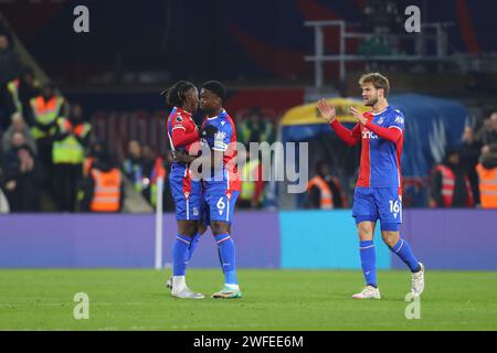 Selhurst Park, Selhurst, Londres, Royaume-Uni. 30 janvier 2024. Premier League football, Crystal Palace contre Sheffield United ; Eberechi Eze de Crystal Palace célèbre son but à la 17e minute pour 1-1. Crédit : action plus Sports/Alamy Live News Banque D'Images