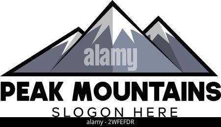 Mountain Peak logo vecteur logo Snow Illustration de Vecteur
