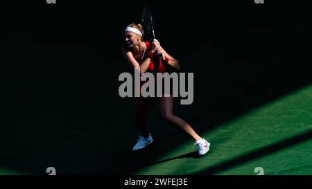 Petra KVITOVA (CZE) vs Jelena OSTAPENKO (LAT) lors de leur match de quart de finale dans le cadre des Dubai Duty Free tennis Championships WTA 500 le 17 février 2022 à Dubaï, Émirats arabes Unis. Photo de Victor Fraile / Power Sport Images Banque D'Images