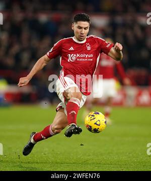 Gonzalo Montiel de Nottingham Forest lors du match de Premier League au City Ground de Nottingham. Date de la photo : mardi 30 janvier 2024. Banque D'Images