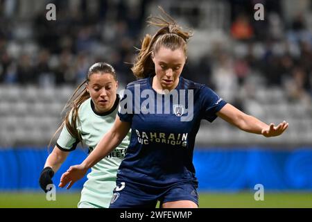 Paris, France. 30 janvier 2024. Julien Mattia/le Pictorium - Paris FC - Chelsea - 30/01/2024 - France/Ile-de-France (région)/Paris - les joueurs du Paris FC ont subi une lourde défaite face à Chelsea le 6e jour du Groupe D de la Ligue des Champions au Stade Charlety le 30 janvier 2024. Crédit : LE PICTORIUM/Alamy Live News Banque D'Images