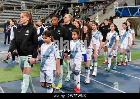 Paris, France. 30 janvier 2024. Julien Mattia/le Pictorium - Paris FC - Chelsea - 30/01/2024 - France/Ile-de-France (région)/Paris - les joueurs du Paris FC ont subi une lourde défaite face à Chelsea le 6e jour du Groupe D de la Ligue des Champions au Stade Charlety le 30 janvier 2024. Crédit : LE PICTORIUM/Alamy Live News Banque D'Images