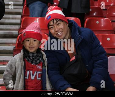 The City Ground, Nottingham, Royaume-Uni. 30 janvier 2024. Premier League football, Nottingham Forest contre Arsenal ; crédit pour les fans d'Arsenal : action plus Sports/Alamy Live News Banque D'Images