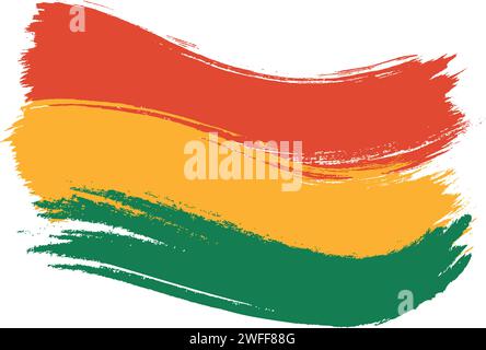 Drapeau ondulant avec vecteur de couleurs africaines Illustration de Vecteur