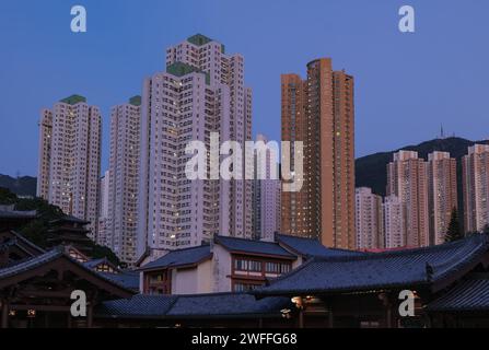 Hong Kong 11.5.2023 Chi Lin Nunnery est un grand complexe de temples bouddhistes situé à Diamond Hill, Kowloon, Hong Kong Banque D'Images