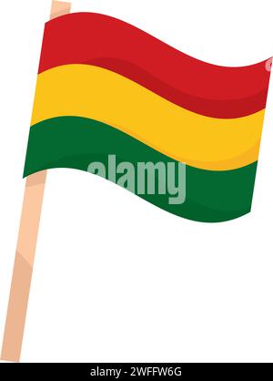 Drapeau isolé avec vecteur de couleurs africaines Illustration de Vecteur