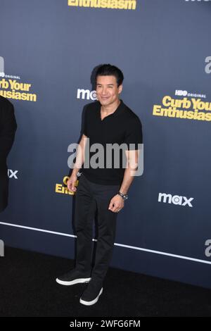 Los Angeles, Californie, USA 30 janvier 2024 personnalité TV Mario Lopez assiste à HBOÕs la première saison 12 de Curb Your Enthusiasm au DGA Theatre le 30 janvier 2024 à Los Angeles, Californie, USA. Photo de Barry King/Alamy Live News Banque D'Images