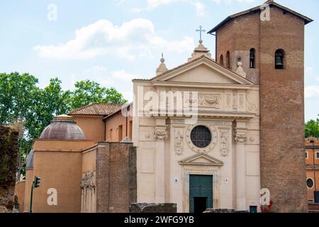 Église San Nicola à Carcere - Rome - Italie Banque D'Images