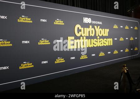 Los Angeles, Californie, États-Unis 30 janvier 2024 HBOÕs saison 12 première de Curb Your Enthusiasm au DGA Theatre le 30 janvier 2024 à Los Angeles, Californie, États-Unis. Photo de Barry King/Alamy Live News Banque D'Images