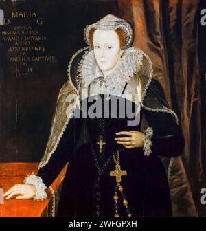 Marie, reine d'Écosse (1542-1587), reine d'Écosse (1542-1567), portrait à l'huile sur panneau d'après Nicholas Hilliard, 1578 Banque D'Images