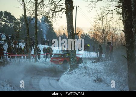 Rallye d'hiver en Lituanie Banque D'Images