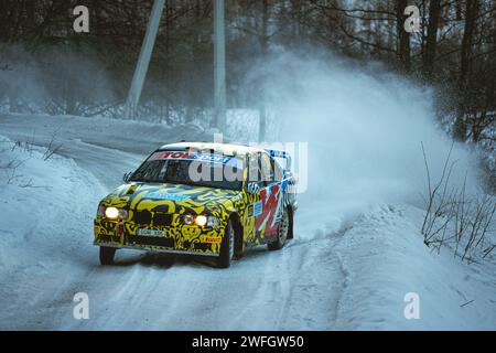 Rallye d'hiver en Lituanie Banque D'Images