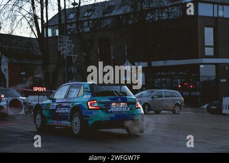 Rallye d'hiver en Lituanie Banque D'Images