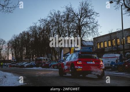 Rallye d'hiver en Lituanie Banque D'Images