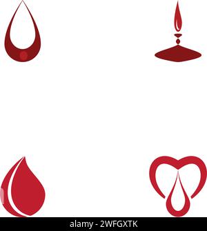 D'une goutte de sang d'illustration vectorielle des donateurs Illustration de Vecteur