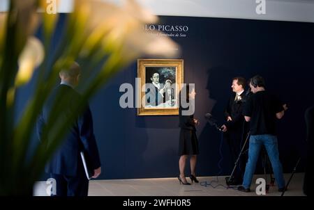 £30 - 40 millions de livres Picasso à vendre - Christie's offre Picasso chef-d'œuvre de sa période Bleue - Portrait d'Angel Fernandez de Soto (l'Absint Banque D'Images