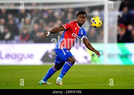 Marc Guehi de Crystal Palace lors du match de Premier League à Selhurst Park, Londres. Date de la photo : mardi 30 janvier 2024. Banque D'Images