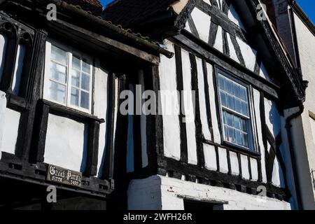 Great Porch House, Tudor Building, Monday Market Street, Devizes, Wiltshire, Angleterre, Royaume-Uni, GB. Banque D'Images