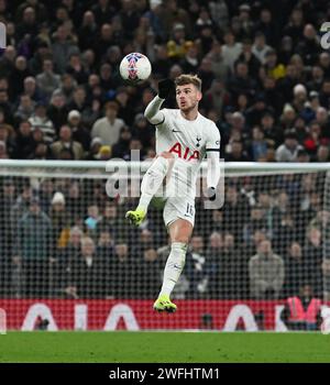 Timo Werner de Tottenham Hotspur en action. Emirates FA Cup, 4e tour, Tottenham Hotspur contre Manchester City au Tottenham Hotspur Stadium de Londres Banque D'Images