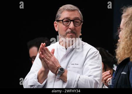 Chef espagnol Joan Roca de El Celler de CAN Roca lors de l'édition du congrès gastronomique international de Madrid, Madrid 30 janvier 2024 Espagne Banque D'Images