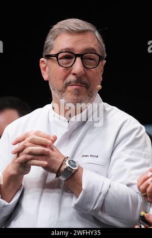 Chef espagnol Joan Roca de El Celler de CAN Roca lors de l'édition du congrès gastronomique international de Madrid, Madrid 30 janvier 2024 Espagne Banque D'Images