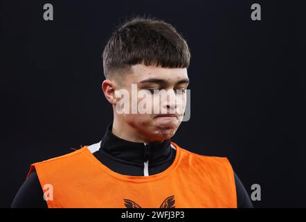 Birmingham, Royaume-Uni. 30 janvier 2024. Lewis Miley, de Newcastle United, regarde avant le match de Premier League à Villa Park, Birmingham. Le crédit photo devrait se lire : Cameron Smith/Sportimage crédit : Sportimage Ltd/Alamy Live News Banque D'Images