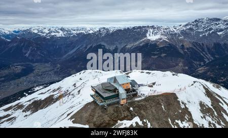 La plus haute station de téléphérique de Bormio Banque D'Images