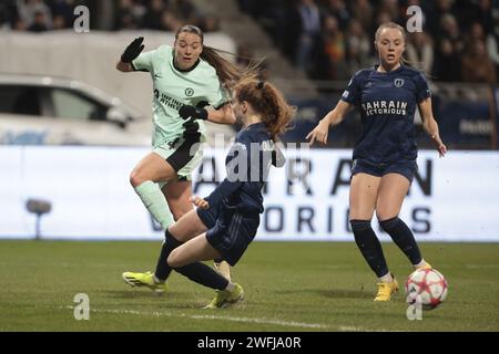 Fran Kirby de Chelsea lors de la Ligue des champions féminine de l'UEFA, match de football du groupe D entre le Paris FC et Chelsea le 30 janvier 2024 au stade Sébastien Charlety à Paris, France Banque D'Images